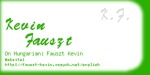 kevin fauszt business card